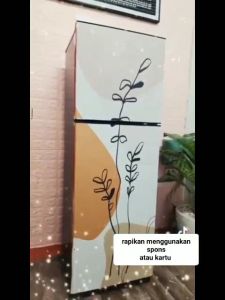 Wallpaper Sticker Kulkas 2 Pintu Stiker Kulkas 2 Pintu Hello Kitty Bunga Stiker Lemari Es Glossy