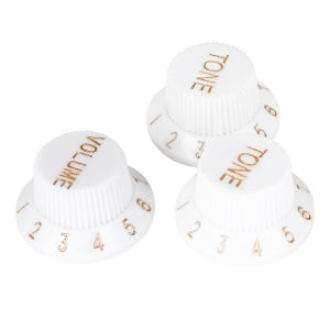 IRIN | Electric Guitar Volume Knob Cap Shape ABS Simple White Electric Guitar Protective Cover Knob Cap Guitar Replacement Accessory