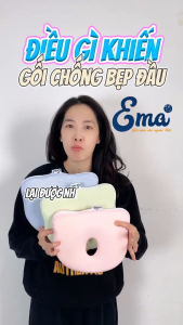 Gối chống bẹp đầu cho trẻ sơ sinh giảm méo đầu nghẹo đầu định hình đầu cho bé - Thương hiệu EMA