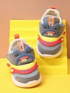224Mobely Toddler Baby Shoes Cotton Mesh Breathable Soft-sole Shoes Cartoon Anti-slip Baby Function Shoes For 0-3years Toddler Baby Boys Girls