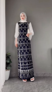 ZUDEVA-SAFITRI Baju Tenun Coupl Family Sarimbit Batik Kondangan Lebaran 2025 new set couple engagement 1 outfit pasangan kekinian suami istri elegan mewah lamaran simple dres Couples Clothing Sets