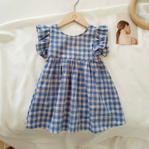 Princess Style Doll Collar Dress for Girls Summer New Arrival Childs Clothing Korean Version Cotton 100% No Brand