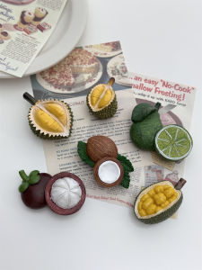 ห้องครัวตกแต่งแม่เหล็กตู้เย็นสติกเกอร์ 3d ผลไม้จําลอง ดีไซน์ ตู้เหล็ก Absorption Artichoke Avocado Papaya