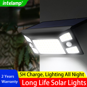 Solar Lights Outdoor with 3 Modes Motion Sensor Super Bright Wall Lamp IP65 Waterproof Street Light for Garden Yard Path Garage