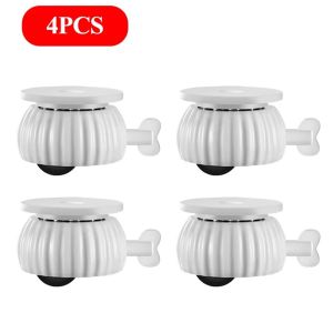 4pcs/Set Self-Adhesive Caster Wheel with Brake360° Swivel Universal Pulley WheelsMute Furniture Roller for Storage Box Cabinet