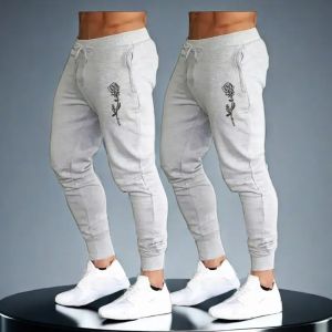 2-Pack 2026 Trendy Korean Style Mens Joggers Polyester Blend Lightweight Elastic Breathable Quick Dry Straight Relaxed Fit