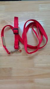 Bộ dây dắt Chó bản dẹp màu đỏ phản quang cao cấp - Love Pets Shop