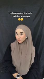 Jilbab Instan Kerudung Bergo Hijab Sport Kaos Jersey Premium Non Pet