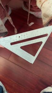Nexlent Triangle Ruler Aluminum Alloy Speed Protractor Square Miter Carpenter Tool 255 ×180 mm