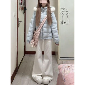 QIANCHANGNAAI | Flared Stretch Denim Pants for Winter