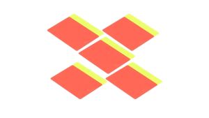 5Pair Football Warning Referee Red and Yellow Cards