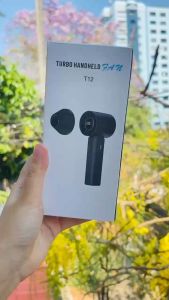 Turbo-fan พัดลมพกพา พัดลมคลายร้อน มือถือ ปรับได้199ระดับ พร้อมสายชาร์จType-C 2in1ใช้เป็นไดร์เป่าได้ ขนาดกระทัดรัด ดีไซน์สวยหรู