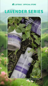 Larissa Body Scrub Lavender For Dry Skin - Body Scrub Untuk Kulit Kering