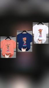 Baju Kaos Anak Perempuan Motif Cry Babies Umur 2-12 Tahun Kaus Oblong Atasan Cewek Lengan Pendek