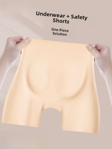 miiow | Cat Woman Safety Pants Underwear Ice Silk Seamless Tummy Control Butt Lifting Two In One Women Summer Anti Exposure Three In One