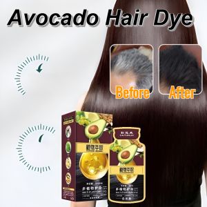 【Cai Yunlai】Shea Butter Plant Extract Fruit Dye Cream Natural Non-Stimulating Hair Dye Black Tea Colour Cover Grey Hair Pure牛油果染发膏