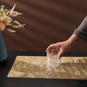 Tatakan Meja Makan PVC Anti Panas & Tahan Air: Placemat Elegant & Tatakan Piring Aestetik