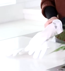 Sarung Tangan Karet Latex Putih Polos Cuci Piring Anti Air Perlengkapan Dapur Panjang Dapat Dicuci