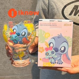 I know Stitch 2025 New Style Luxury Highball Glass - Elegant Disney Character Design for Beer Juice and Water - Perfect for Home Use