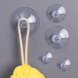 10pcs Mushroom Head Hook Sucker Hook Transparent Bathroom Storage Decorative Hook Auxiliary Hook Household Storage Appliances