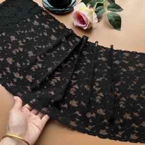 Vải Viền Ren Đen Rộng Rãi Cho Quần Áo Vải Trang Trí Vá Váy Vải DIY May Vá Chất Liệu Thủ Công Từ Trung Quốc Đại Lục