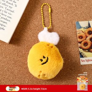 LONGKUI | Cute INS Style Bag Charm Accessory Plush Food Toy Book Bag Decor Keychain