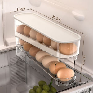 2/4-layer Slide Egg Storage Box Ladder Style Egg Box Storage Refrigerator Side Door Large Capacity Automatic Egg Rolling Machine