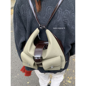 Retro Deerskin Velvet Backpack Womens Winter 2024 New Arrival Tide South Korea Niche Style Tote Bag Leisure Large Capacity Bag