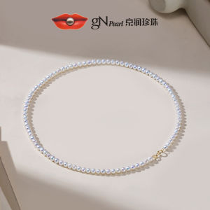 Light Luxurious 18K Gold Rice Bead Necklace