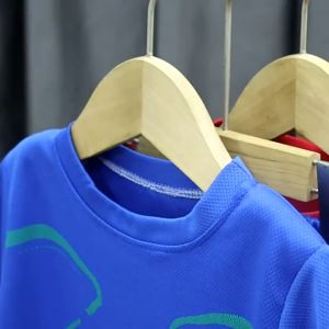 (1-8years) Short Sleeved Suit Kids Football Jersey Mesh Quick-Drying Clothes Breathable