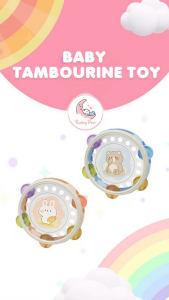 Baby Pro Kids Tambourine Musical Instrument Toys Bear & Rabbit Designs for Entertainment Strong Grip