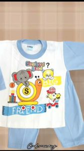 SETELAN BAJU BAYI PANJANG SIZE 6-24 BULAN SETELAN BAYI MERK KUZUKA 8805 GAJAH