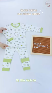 Bộ dài cài vai Luxry chất liệu Lux Doux mềm mịn họa tiết đáng yêu cho bé từ 6 tháng đến 7 tuổi