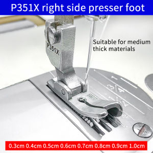 Industrial flat sewing machine right blocking edge presser foot Computerized flat sewing machine presser foot for topstitching