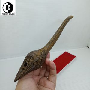 cangklong once pipa kayu kelor jawa ukir pak jenggot h488