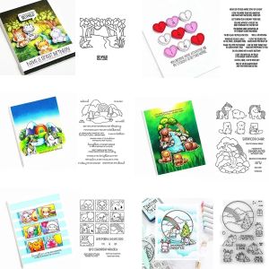 Zoom In Party Magical Christmas Stamps and Cutting Die Set Sassy Brighter Day Words Stamp For DIY Scrapbooking Craft Card Making