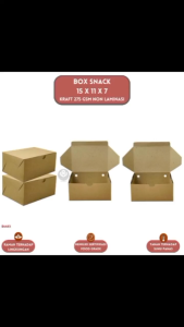 Box Snack 15x11 Dus Snack 276 Gsm Dus Kue Snack Box (Isi 20 Pcs / B44K1)