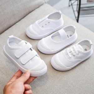MONLEYTA | White Canvas Shoes for Children Anti-Slip Soft Sole