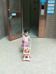 OD] Stroller Children Play House Baby Trolley Toys Boys and Girls Supermarket Trolley Cut Fruit