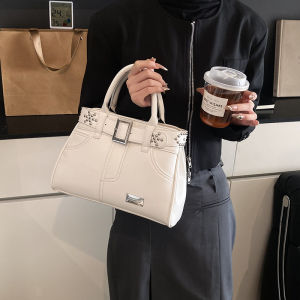 2025 New Retro Denim Bucket Bag Women Casual Versatile Single Shoulder Slant Cross Bag Fashionable Trendy Mixed Material