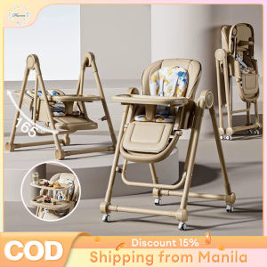 Baby High Chair - 2-in-1 Foldable & Rocking Seat Adjustable Height - Secure Safety for Infants & Toddlers (6M-3Y)