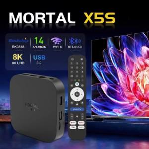 X5S TV Box Android14 RK3518 Google Assistant Voice Control 8K Wifi6 BT5.0 Media Player Smart Set Top Box Dual UI Interface