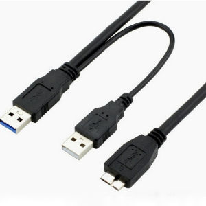 HDD Hard Drive Power Cable USB 3.0 Male To Micro B Male Y Wire Splitter with Extra USB Power Cord Adapter Dual USB Extend Line