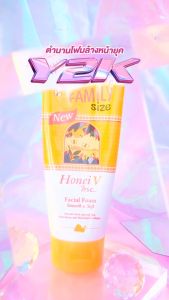 HONEI V BSC โฟมล้างหน้า FACIAL FOAM FAMILY SIZE 180g สูตรน้ำผึ้ง ผิวนุ่ม ชุ่มชื้น กระจ่างใส