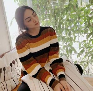 Aqilanisa Store: Sweater Summer Knit Wanita Desain Fashionable Korea Style
