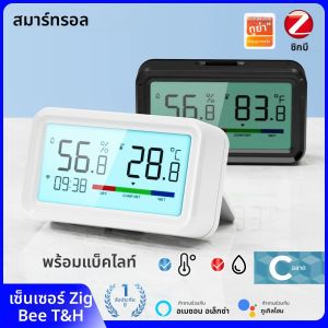 Zigbee Weather Station เครื่องวัดอุณหภูมิดิจิตอลห้อง Tuya สมาร์ทไฮโกรมิเตอร์นาฬิกาตั้งโต๊ะอิเล็กทรอนิกส์เซ็นเซอร์อุณหภูมิและความชื้น