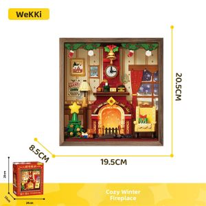 WEIJI | Warm Winter Fireplace Theme 3D Puzzle Toy Decorative Display Item Gift