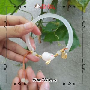 Vòng Tay Thỏ Ngọc Xinh Xắn Đáng Yêu Mẫu 2023 Có sẵn
