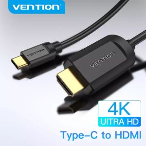 Vention Typc C to HDMI Cable 4K USB C to HDMI Adapter For MacBook Samsung Galaxy S10/S9 Huawei Honor Huawei Mate 20 P20 Pro Thunderbolt 3 USB Cable phone to tv Type c to HDMI