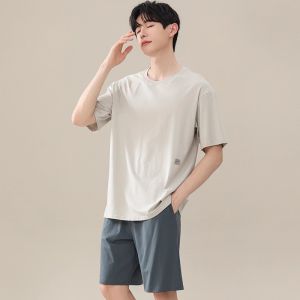 Miiow | Mens Summer Sleepwear Short Sleeve Comfortable Breathable Short Pants Outwear Home Clothes MiiOW Cat Person New 2025